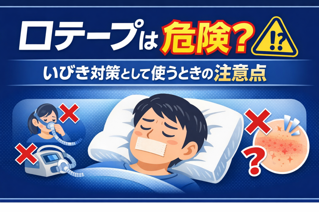 口テープは危険？いびき対策として使うときの注意点