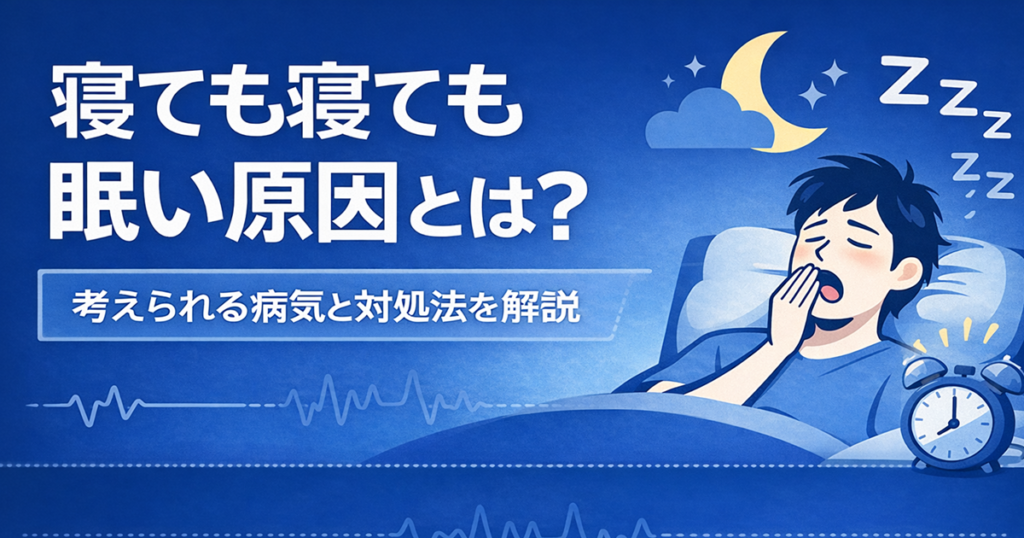 寝ても寝ても眠い原因とは？考えられる病気と対処法を解説