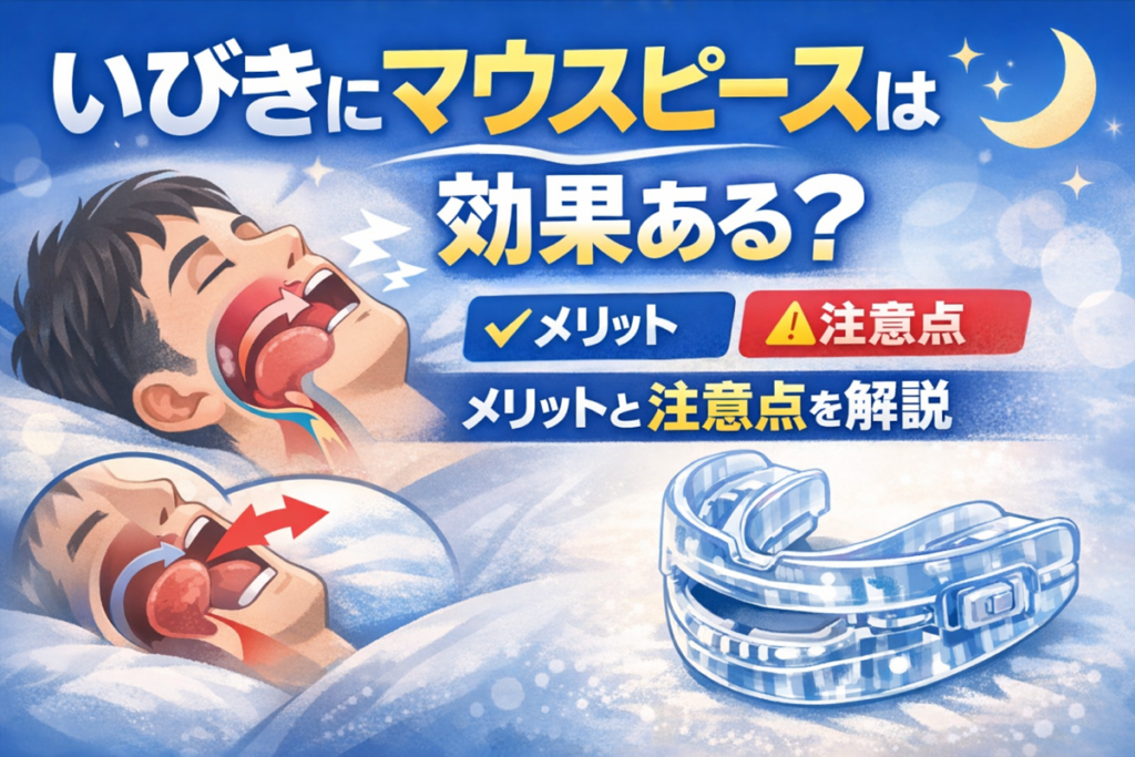 いびきにマウスピースは効果ある？メリットと注意点を解説