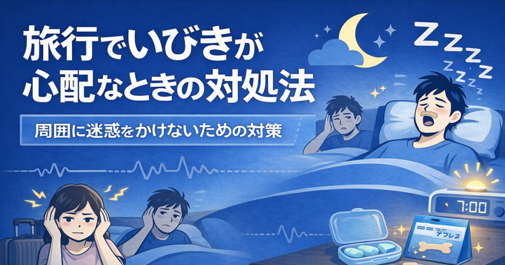 旅行でいびきが心配なときの対処法｜周囲に迷惑をかけないための対策