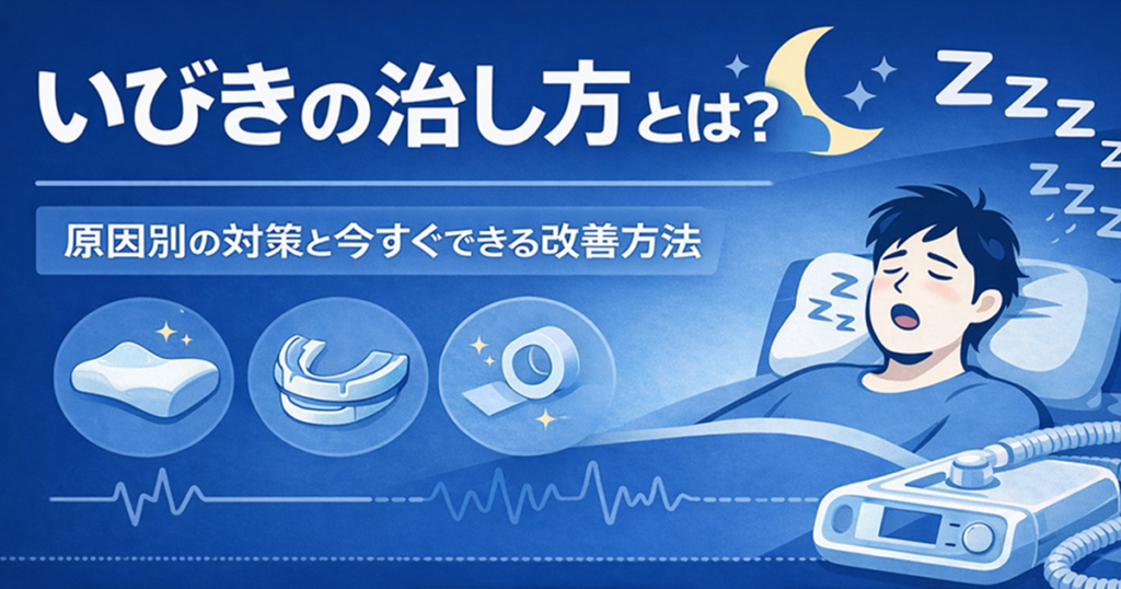 いびきの治し方とは？原因別の対策と今すぐできる改善方法