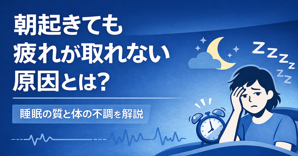 朝起きても疲れが取れない原因とは？考えられる理由と改善方法を解説