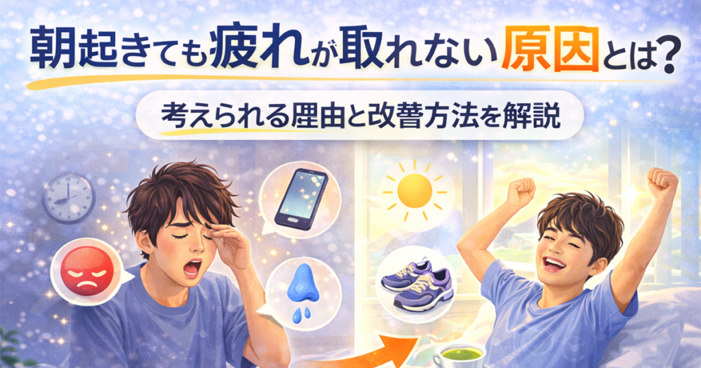 朝起きても疲れが取れない原因とは？考えられる理由と改善方法を解説
